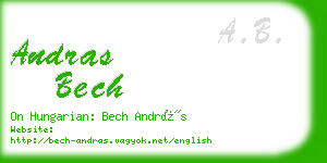 andras bech business card